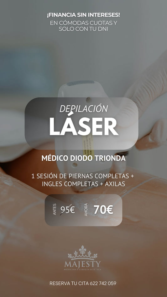 Depilación Láser Médico Diodo Trionda | Piernas Completas + Ingles + Axilas