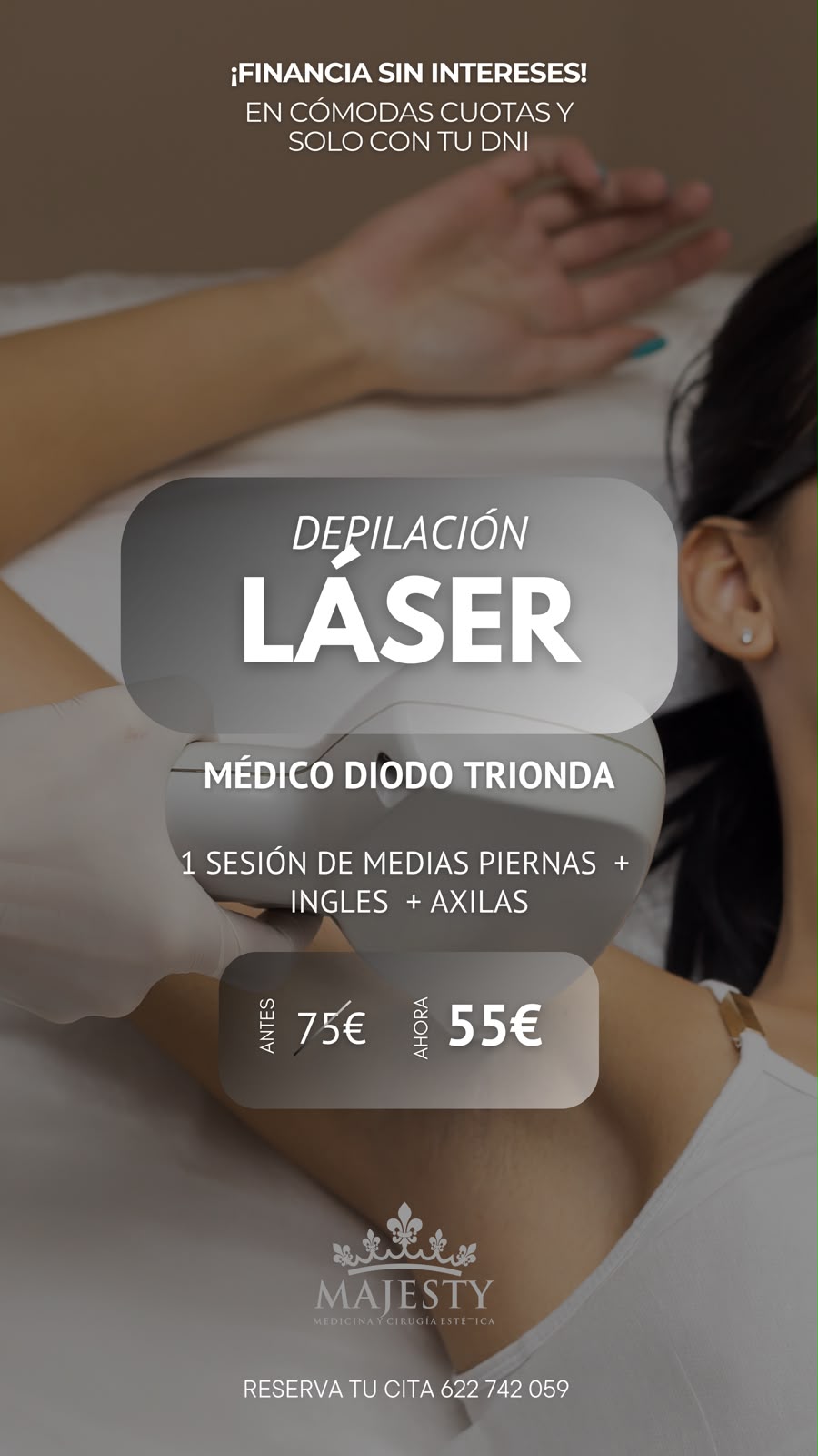 Depilación Láser Médico Diodo Trionda | Medias Piernas + Ingles + Axilas